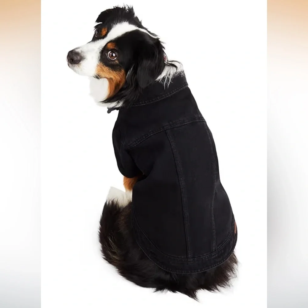 Reddy Dog Pet 3XL Black Jean Jacket Biker Western Grunge Indie Streetwear Cute